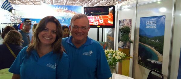 Kyriakos Amiridis, embaixador grego no Brasil, com a sua esposa Françoise Amiridis - Sputnik Brasil