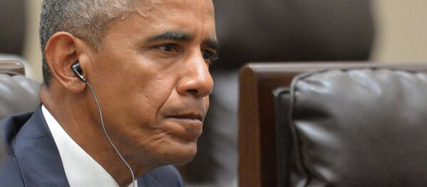 Barack Obama durante a visita do presidente russo, Vladimir Putin, à China - Sputnik Brasil