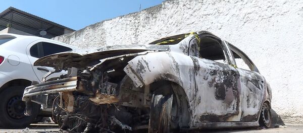 Veículo queimado no qual foi encontrado o provável corpo do embaixador Kyriakos Amiridis - Sputnik Brasil