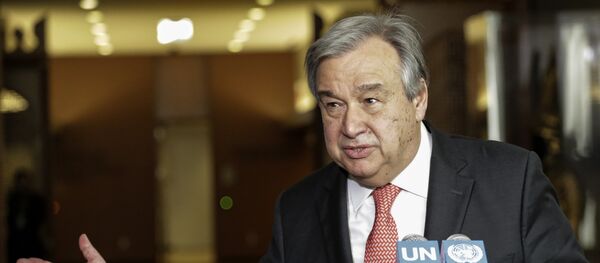 António Guterres durante discurso em Nova York (foto de arquivo) - Sputnik Brasil