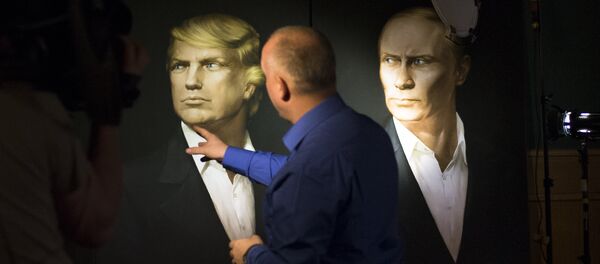 Retrato com Vladimir Putin e Donald Trump - Sputnik Brasil