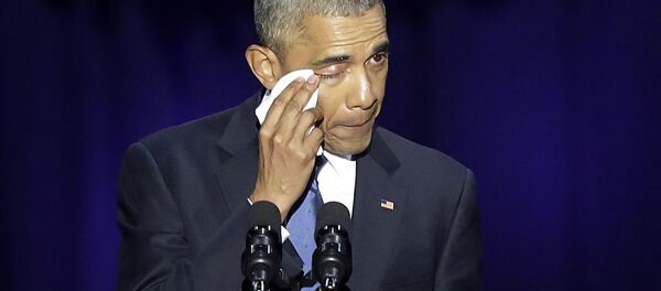 Overdose de emoção: Obama se despede da 'América' - Sputnik Brasil
