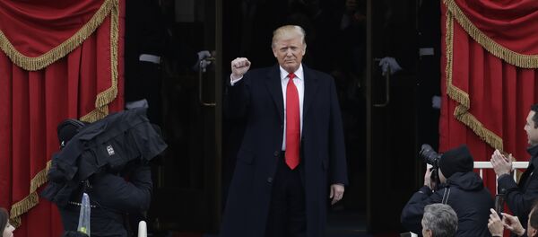 Presidente dos EUA, Donald Trump, duarnte cerimônia de posse - Sputnik Brasil