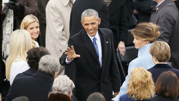 Obama chega à cerimônia da tomada de posse de Donald Trump - Sputnik Brasil