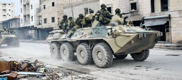 Engenheiros militares russos na Síria - Sputnik Brasil