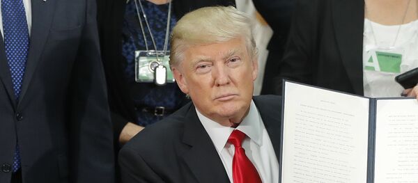 Donald assina ordem para construção de muro com México - Sputnik Brasil