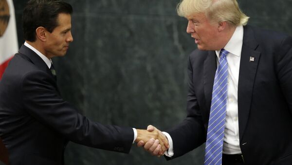 Trump e Peña Nieto - Sputnik Brasil