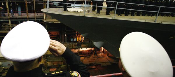 Cerimônia do lançamento da corveta Sovershenny na cidade de Komsomolsk-no-Amur (região de Khabarovsk) - Sputnik Brasil