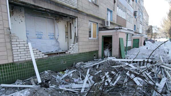 Consequências dos bombardeios na região de Donetsk - Sputnik Brasil