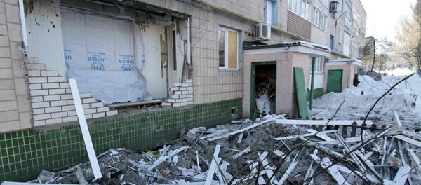 Consequências dos bombardeios na região de Donetsk - Sputnik Brasil