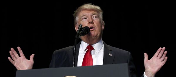 Presidente dos EUA Donald Trump discursando em Washington, 2 de fevereiro de 2017 - Sputnik Brasil