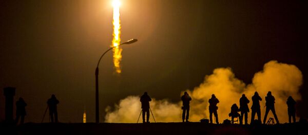 Lançamento da nave espacial Soyuz TMA-16M no cosmódromo de Baikonur. - Sputnik Brasil
