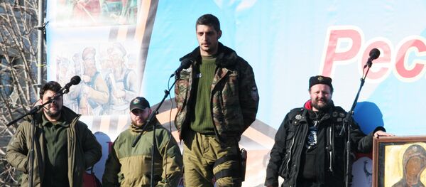 O comandante do Batalhão Somali da milícia da RPD Mikhail Tolstykh, mais conhecido por seu apelido Givi - Sputnik Brasil