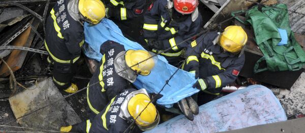 Bombeiros chineses em ação na província de Anhui (arquivo) - Sputnik Brasil