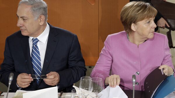 Israeli Prime Minister Benjamin Netanyahu and German Chancellor Angela Merkel - Sputnik Brasil