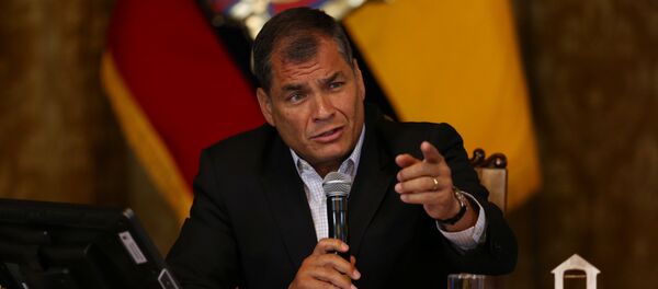 Presidente do Equador, Rafael Correa Presidente do Equador, Rafael Correa - Sputnik Brasil