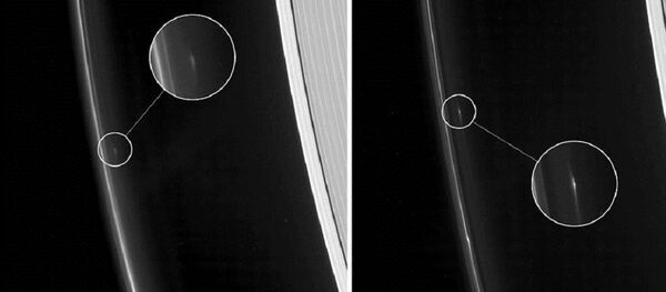 Objetos no anel F de Saturno Objetos no anel F de Saturno - Sputnik Brasil