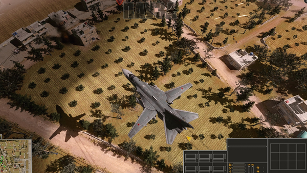 Avião que aparece em um dos fragmentos do videojogo Syrian Warfare - Sputnik Brasil