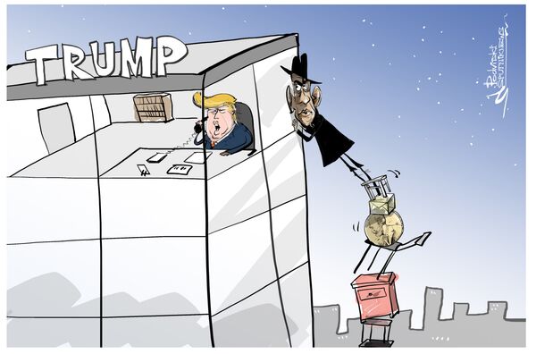 O presidente dos EUA Donald Trump acusa o seu antecessor Barack Obama de grampear os seus telefones O presidente dos EUA Donald Trump acusa o seu antecessor Barack Obama de grampear os seus telefones - Sputnik Brasil