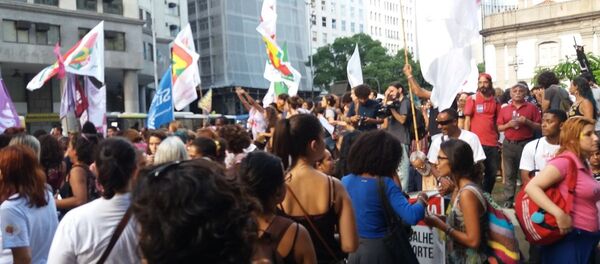 Manifestação no Rio de Janeiro pelo Dia Internacional da Mulher - Sputnik Brasil