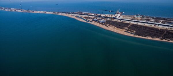 Ponte da Crimeia em construção - Sputnik Brasil