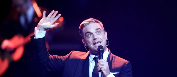 Robbie Williams durante show na Alemanha (foto de Arquivo) - Sputnik Brasil
