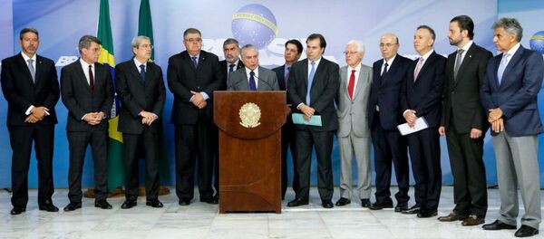 Michel Temer fala sobre a proposta de reforma da Previdência em pronunciamento à imprensa - Sputnik Brasil