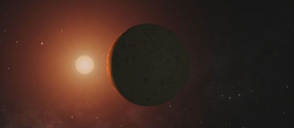 Visão artística dum planeta do sistema TRAPPIST-1 (imagem referencial) - Sputnik Brasil