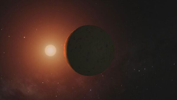 Visão artística dum planeta do sistema TRAPPIST-1 (imagem referencial) - Sputnik Brasil