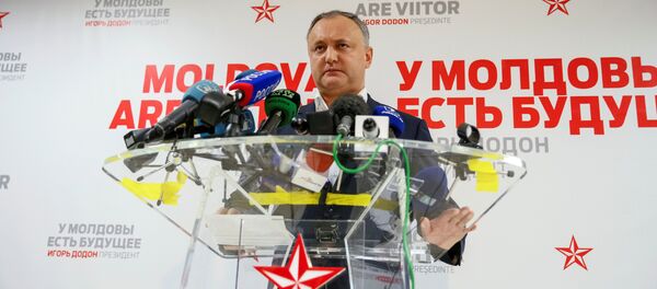 Igor Dodon em conversa com jornalistas após ser eleito presidente da Moldávia. Chisinau, 14 de novembro de 2016 - Sputnik Brasil
