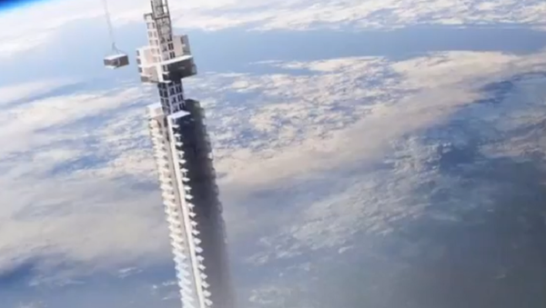Projeto de arranha-céu pendurada em asteroide - Sputnik Brasil