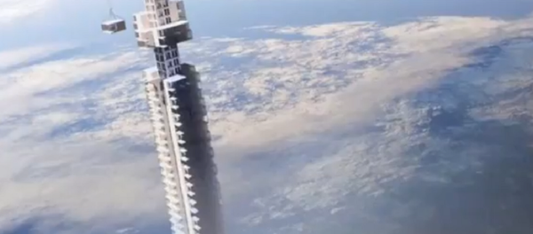 Projeto de arranha-céu pendurada em asteroide - Sputnik Brasil