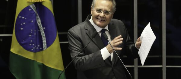 Senador Renan Calheiros discursa no plenário do Senado - Sputnik Brasil