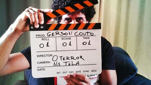Gerson Couto durante as gravações para o Canal O Terror na Tela - Sputnik Brasil