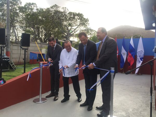 A cerimônia de abertura da primeira estação terrestre do sistema russo GLONASS na América Latina, na Nicarágua - Sputnik Brasil