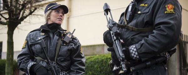 Agentes da polícia norueguesa em Oslo (arquivo) - Sputnik Brasil