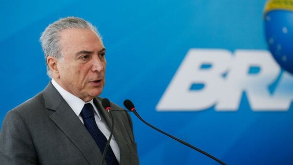 Nota do Paládio do Planalto afirma que o presidente Michel Temer jamais tratou de valores com Márcio Faria - Sputnik Brasil