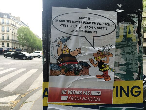 Asterix fica indignado pelo custo do peixe, após a saída da França da zona euro. Quê? Para isso saímos da zona euro? - Sputnik Brasil