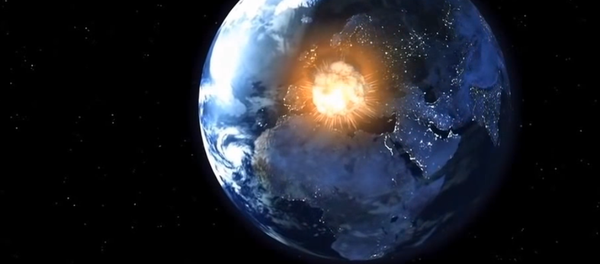 Colisão da Terra com o corpo celeste - Sputnik Brasil