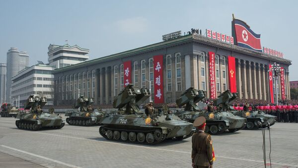 As solenidades dedicadas ao aniversário 105-o do dia de nascimento de Kim Il-sung, Pyongyang, Coreia do Norte - Sputnik Brasil