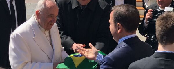 Prefeito de São Paulo, João Dória, visita o Papa Francisco - Sputnik Brasil