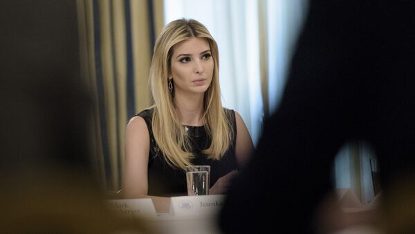 Ivanka Trump listens at the beginning of a policy and strategy forum with executives in the State Dining Room of the White House in Washington, DC. (File) - Sputnik Brasil