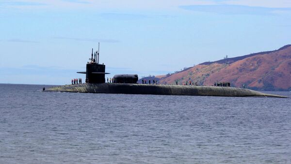 Submarino nuclear norte-americano USS Michigan - Sputnik Brasil