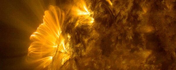 Uma erupção solar - Sputnik Brasil