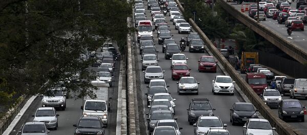O trânsito ficou paralisado em São Paulo durante a greve geral em 28 de abril de 2017 - Sputnik Brasil