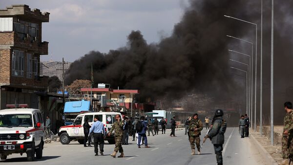 Explosão em Cabul, no Afeganistão, em março de 2017 (foto de arquivo) - Sputnik Brasil