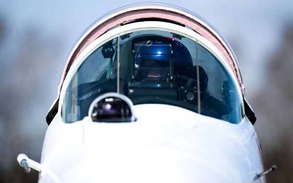 O caça MiG-29 do grupo de pilotagem Strizhi no aeroporto militar de Kubinka. - Sputnik Brasil