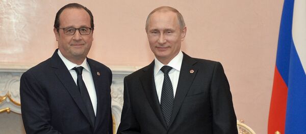 François Hollande e Vladimir Putin. - Sputnik Brasil