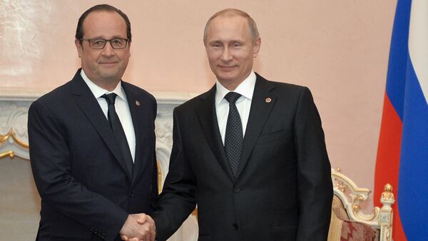François Hollande e Vladimir Putin. - Sputnik Brasil