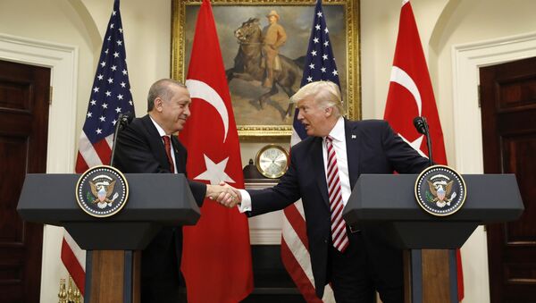 Coletiva de imprensa entre Donald Trump e Recep Tayyip Erdogan em 16 de maio, 2017  (foto de arquivo) - Sputnik Brasil